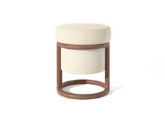 Sgabello basso imbottito in tessuto&nbsp;ROUND - DASH CASA GROUP