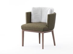 Sedia imbottita in pelle con braccioli&nbsp;SHAN ZHU - DASH CASA GROUP