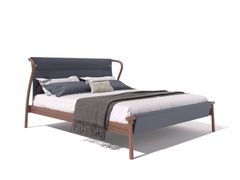 Letto matrimoniale in legno e pelle&nbsp;SILENCE - DASH CASA GROUP