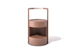 Comodino rotondo in legno con cassetti&nbsp;SILENCE - DASH CASA GROUP