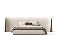 Letto matrimoniale in pelle con testiera imbottita&nbsp;SPIRIT AND TRANQUILITY - DASH CASA GROUP