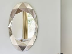 Specchio ovale in metallo da parete PRECIOUS - DEKNUDT MIRRORS