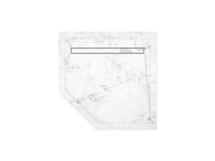 Piatto doccia pentagonale in marmo di Carrara ELEGANCE - DEVON&DEVON