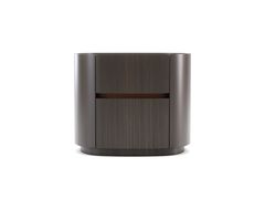 Comodino ovale in legno con cassetti&nbsp;ADELINE - DOMKAPA