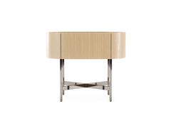 Comodino ovale in legno con cassetti&nbsp;ADELINE - DOMKAPA