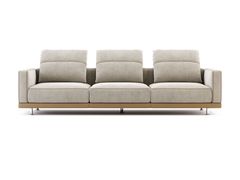 Divano lineare in tessuto a 3 posti&nbsp;LAURENT - DOMKAPA