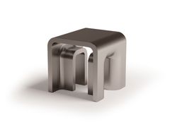 Tavolino quadrato basso in acciaio inox&nbsp;PLI� - DOOQ