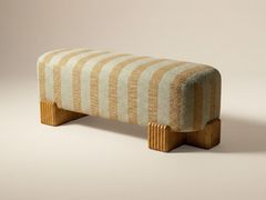 Panca imbottita in tessuto e legno&nbsp;TWIN BENCH - DOOQ