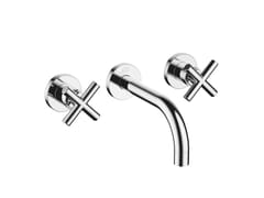 RUBINETTO PER LAVABO A MURO A 3 FORI CON ROSETTE SEPARATE&nbsp;TARA 36707892 - DORNBRACHT