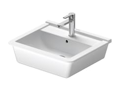 Lavabo da incasso soprapiano rettangolare in ceramica con troppopieno&nbsp;STARCK 3 030256 - DURAVIT