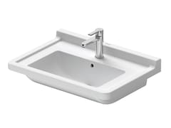 Lavabo rettangolare da incasso soprapiano in ceramica con troppopieno&nbsp;STARCK 3 030470 - DURAVIT