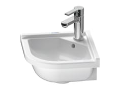 Lavamani angolare sospeso in ceramica con troppopieno&nbsp;STARCK 3 075244 - DURAVIT
