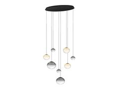 Lampada a sospensione a LED in acciaio e vetro&nbsp;PANTOJA - EGLO ITALIANA