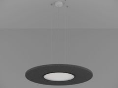 Pannello acustico in PET riciclato e alluminio con illuminazione integrata&nbsp;ROUND 90 MUTE - EGLO ITALIANA