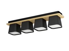 Lampada da soffitto in acciaio e legno&nbsp;RUSCIO - EGLO ITALIANA