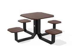 Tavolo da picnic quadrato con sedie integrate&nbsp;421 - ENCHO ENCHEV - ETE