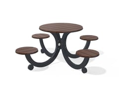 Tavolo da picnic rotondo con sedie integrate&nbsp;423 - ENCHO ENCHEV - ETE