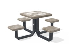 Tavolo da gioco quadrato in cemento&nbsp;426 - ENCHO ENCHEV - ETE