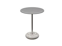 Tavolino rotondo alto in marmo e metallo&nbsp;SILVA - ENNE