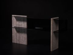 CONSOLLE RETTANGOLARE IN MARMO E VETRO&nbsp;TALOS - ENNE