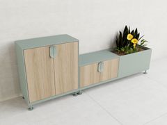MOBILE CONTENITORE MODULARE DA GIARDINO IN ACCIAIO INOX E HPL&nbsp;KOA - BELLON MIT