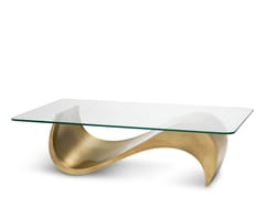 Tavolino rettangolare in ottone e vetro&nbsp;CHAMBERTIN - EICHHOLTZ