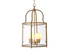 Lampada a sospensione in vetro e ottone&nbsp;PRESTON - EICHHOLTZ