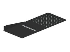 Soffione doccia a muro rettangolare in acciaio inox&nbsp;STILOX - ERCOS