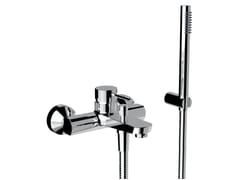 Miscelatore per vasca esterno a muro in ottone cromato con doccetta&nbsp;VIKTOR - ERCOS