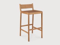 Sgabello da giardino alto in teak con schienale&nbsp;JACK - ETHNICRAFT