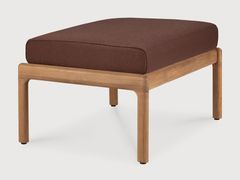 Poggiapiedi da giardino rettangolare in tessuto e teak&nbsp;JACK - ETHNICRAFT