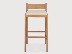 Sgabello da giardino alto in teak con seduta imbottita&nbsp;JACK - ETHNICRAFT