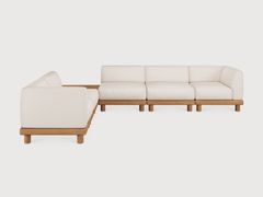 Divano da giardino modulare angolare in tessuto a 5 posti&nbsp;MONOCLE - ETHNICRAFT