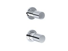 Miscelatore per doccia a 2 fori con deviatore a 3 vie e rosette separate&nbsp;TOCCO RIGATO - RUBINETTERIE EURORAMA
