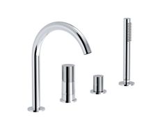 Set doccia a 4 fori con deviatore con doccetta&nbsp;TOCCO RIGATO - RUBINETTERIE EURORAMA