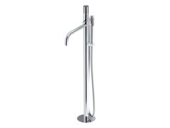 Miscelatore per lavabo da terra con doccetta e deviatore&nbsp;TOCCO RIGATO - RUBINETTERIE EURORAMA