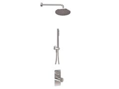 Set doccia con doccetta, soffione e deviatore&nbsp;TOCCO RIGATO - RUBINETTERIE EURORAMA