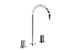 Miscelatore per lavabo a 3 fori da piano con scarico&nbsp;TOCCO RIGATO - RUBINETTERIE EURORAMA