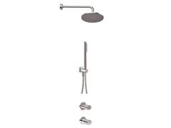 Set doccia con doccetta, soffione e deviatore&nbsp;TOCCO RIGATO - RUBINETTERIE EURORAMA