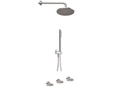 Set doccia con doccetta, soffione e deviatore&nbsp;TOCCO RIGATO - RUBINETTERIE EURORAMA