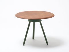 Tavolino da giardino rotondo in iroko&nbsp;ZEBRA - FAST