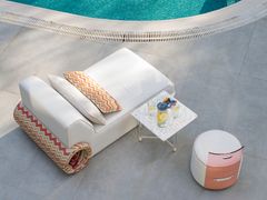 Dormeuse da giardino imbottita in tessuto con poggiatesta&nbsp;ROLL - FEZA DSGN