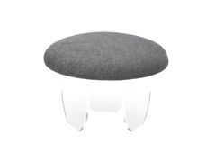 Sgabello con seduta imbottita e base in plexiglass&nbsp;ROUND - FEZA DSGN