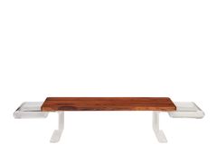 Panca in plexiglass con seduta in legno&nbsp;WAIT - FEZA DSGN