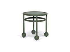 Tavolino da giardino di servizio rotondo in alluminio&nbsp;LENTO - FJAKA FURNITURE