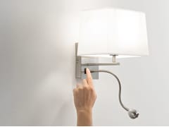 Lampada da lettura a LED in alluminio e tessuto con braccio flessibile HELLY - F.A.N. EUROPE LIGHTING