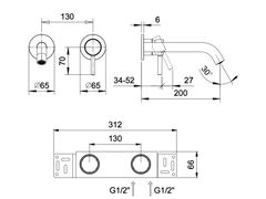 Miscelatore Lavabo A Parete Fantini Nostromo Leadfree - Cromo, Per Bagno Moderno - Rubinetteria Di Qualità - 5
