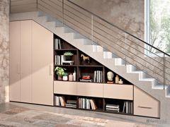 Armadio sottoscala con portale e libreria&nbsp;COMPOSIZIONE 342 - FERRIMOBILI