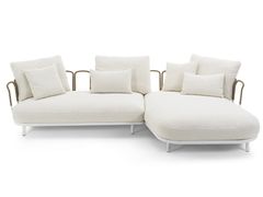 Divano da giardino sfoderabile in acciaio inox&nbsp;MARGHER� - FLEXFORM