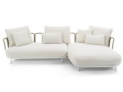 Divano da giardino sfoderabile in acciaio inox&nbsp;MARGHER� - FLEXFORM